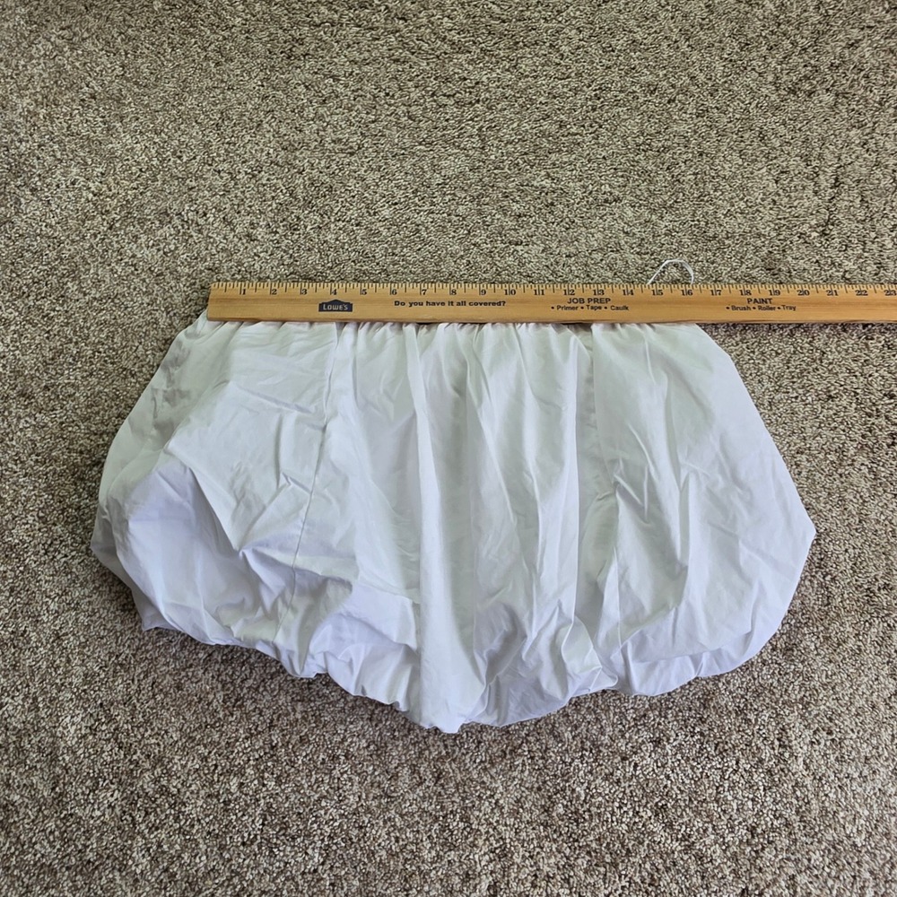 Khy Poplin Bubble Mini Skirt Womens Small White Puffed Voluminous Kylie Jenner - Picture 7 of 10
